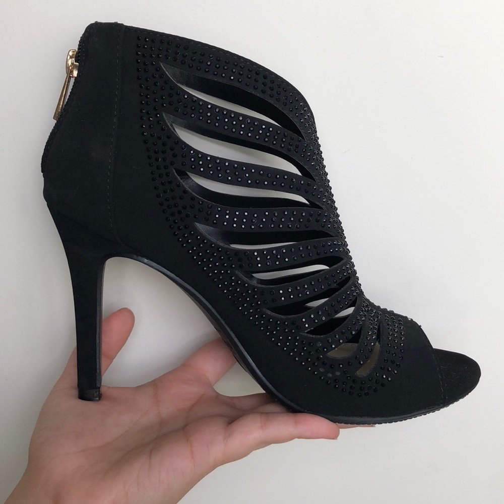 Sparkly black heels